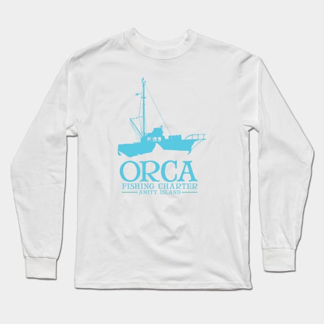 Orca Fishing Charter Long Sleeve T-Shirt by kentcribbs